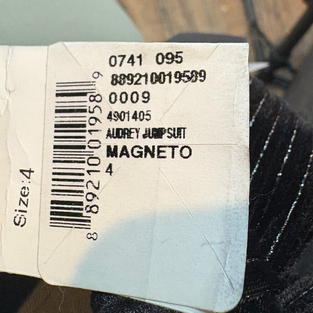 NWT Black Halo Audrey Tie Neck Jumpsuit in Magneto - Picture 8 of 8